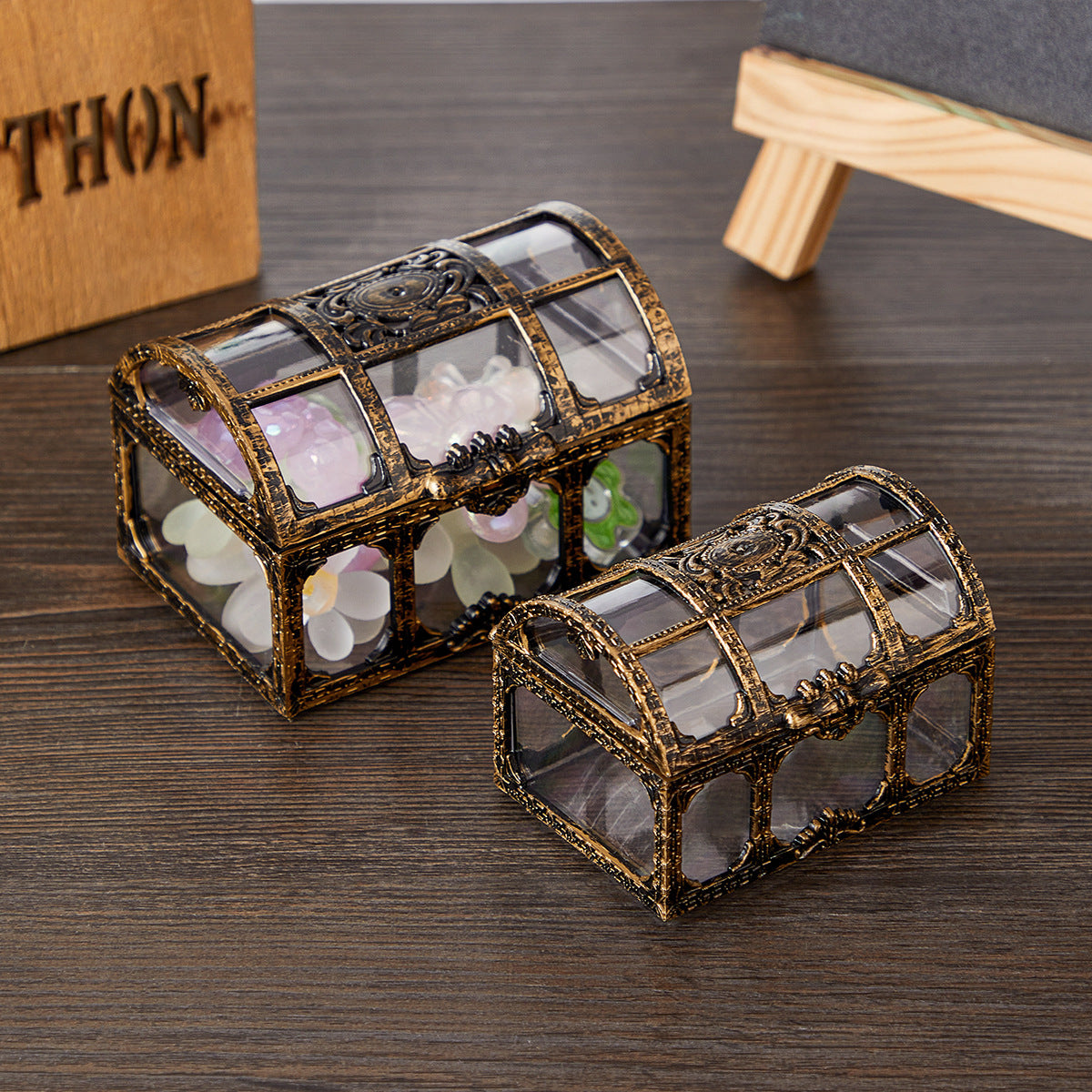 Vintage Gold Treasure Chest