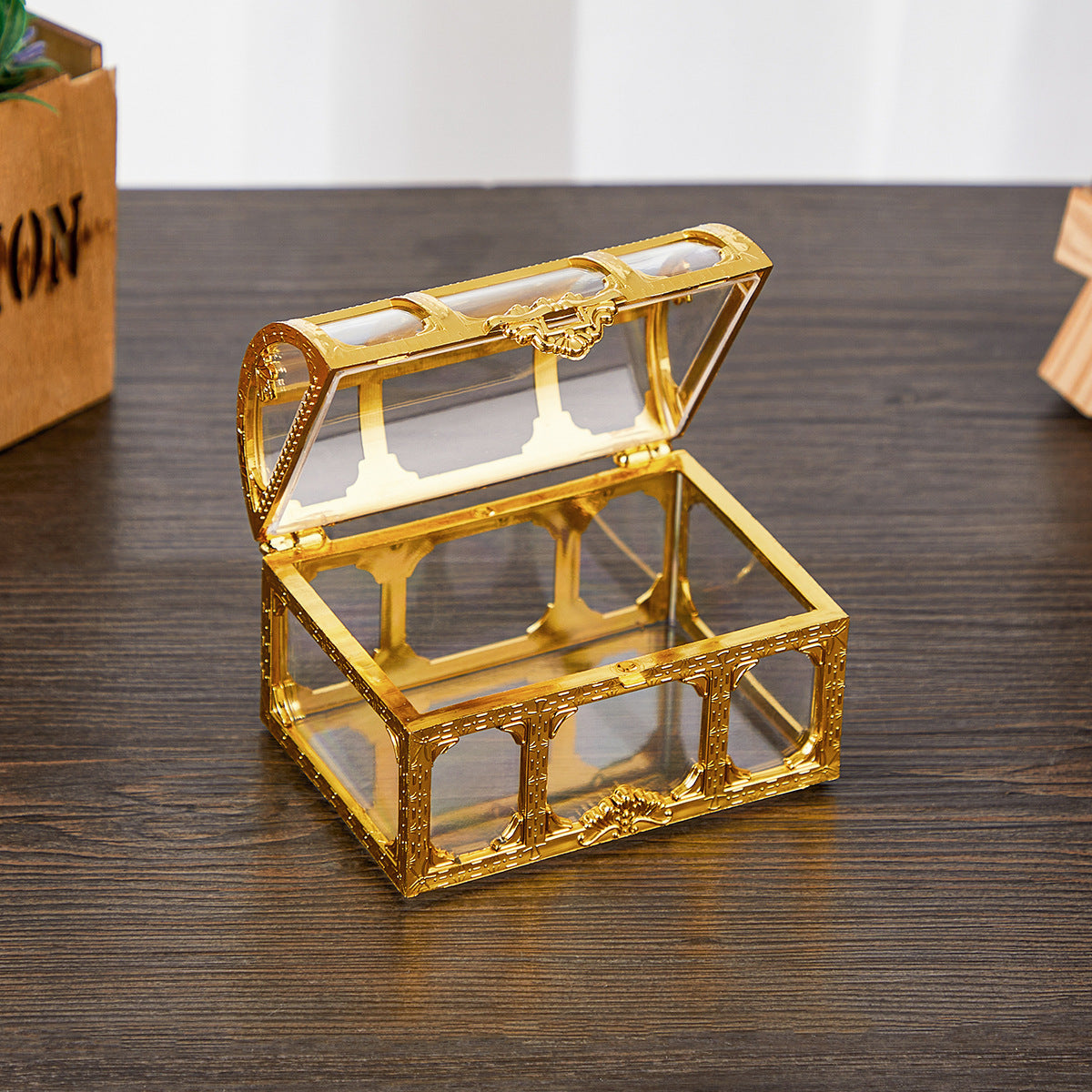 Vintage Gold Treasure Chest