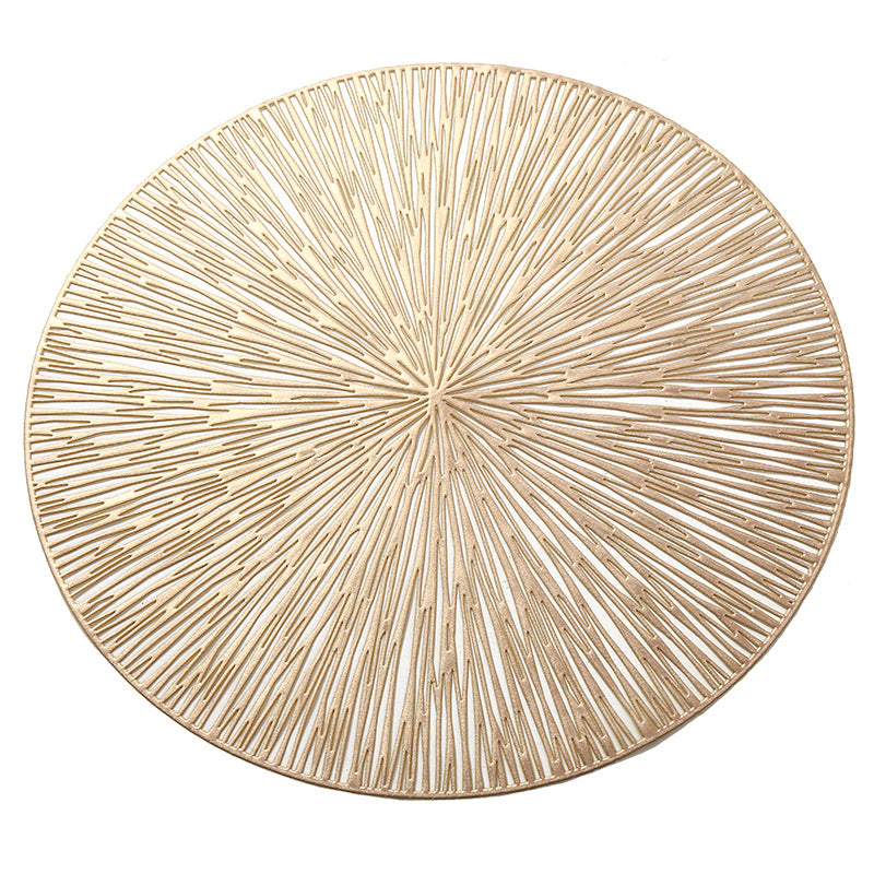 Firework Wisps Round Hot Stamped Placemats Coasters