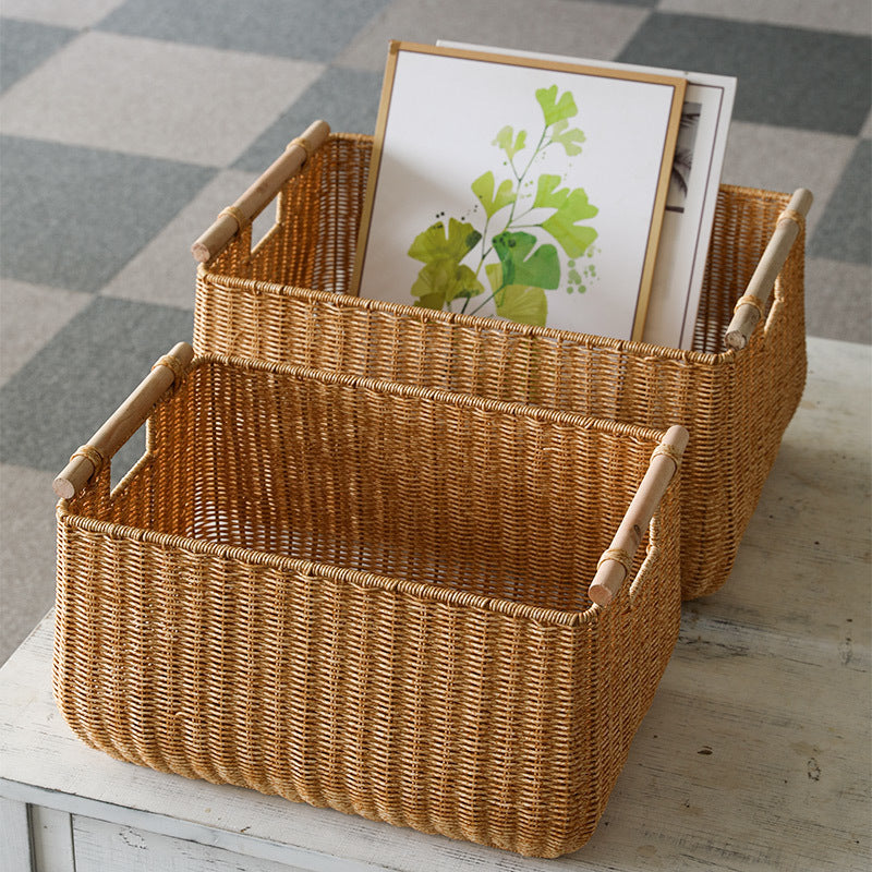 Rattan Clothes Storage Basket