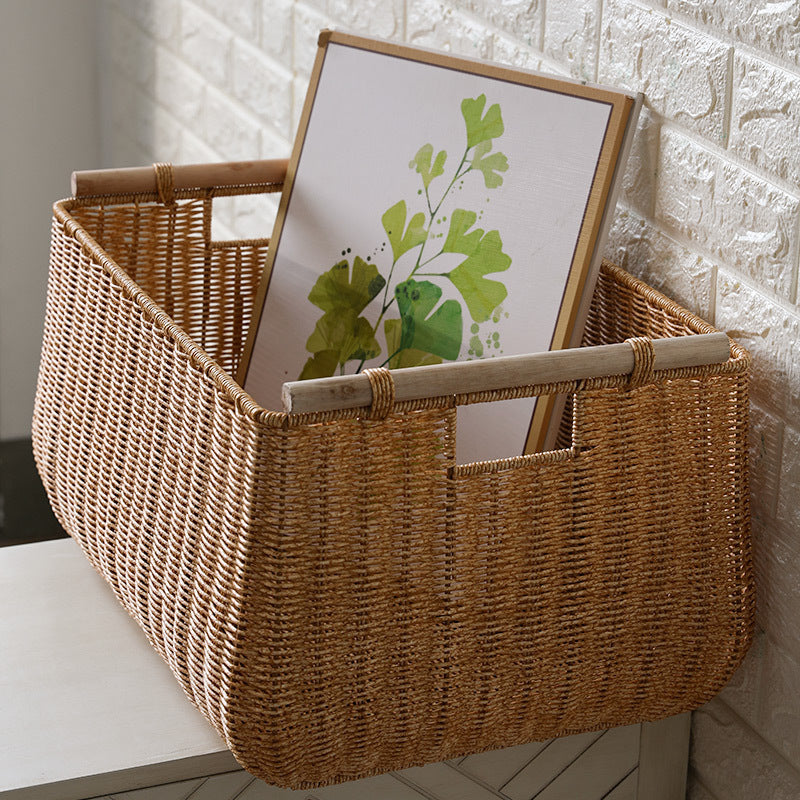 Rattan Clothes Storage Basket