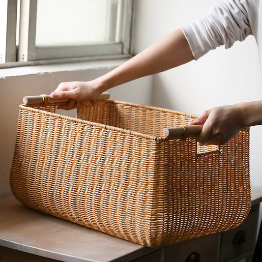 Rattan Clothes Storage Basket